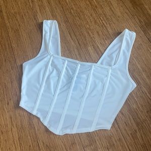 adorable white corset style top